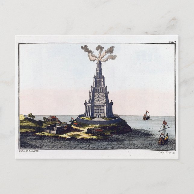 Die Pharos von Alexandria Postkarte (Vorderseite)