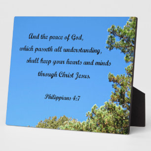 Die Philippinen 4:7 und der Frieden Gottes.... Fotoplatte