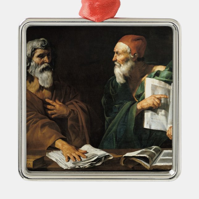 Die Philosophen Ornament Aus Metall (Vorne)