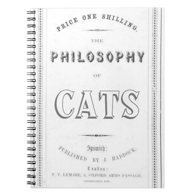 Die Philosophie der Katzen Notizblock (Vorderseite)