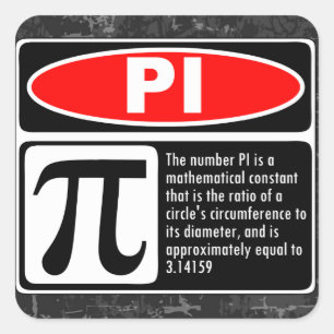 Die Pi-Erklärung Quadratischer Aufkleber