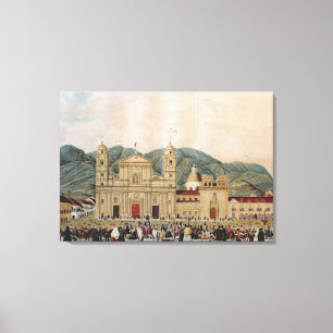 Die Piazza de Bolivar, Bogota, 1837 Leinwanddruck
