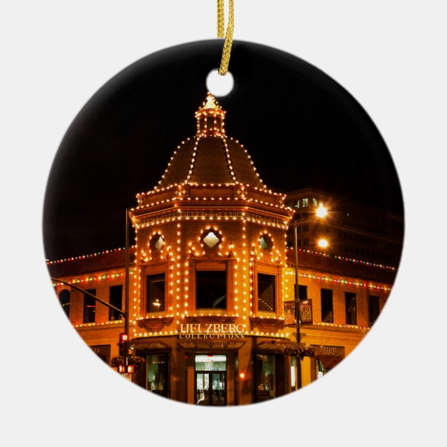 Die Piazza-Lichter von Kansas City Keramik Ornament (Vorne)