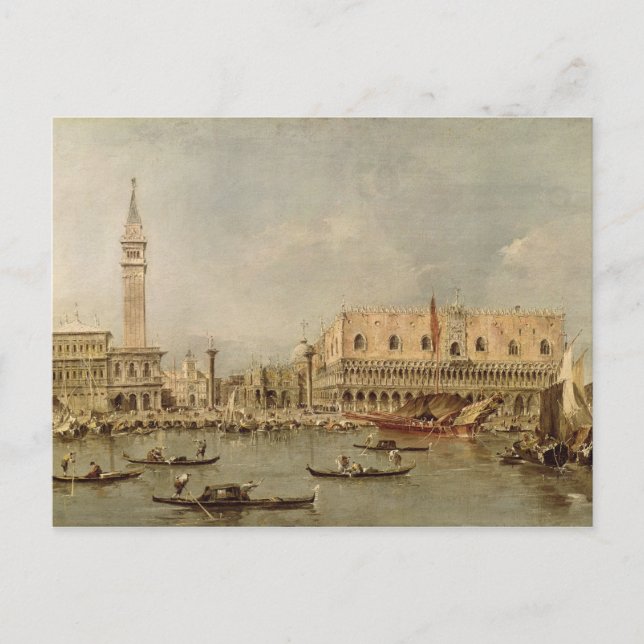 Die Piazzetta und der Palazzo Ducale Postkarte (Vorderseite)