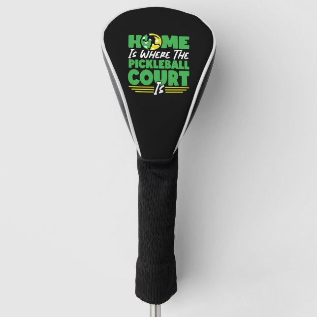 Die Pickleball-Zuhause Golf Headcover (Vorderseite)