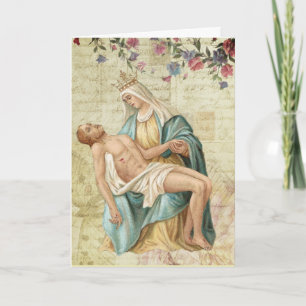 Die Pieta Mary und Jesus Religious Christlich Karte