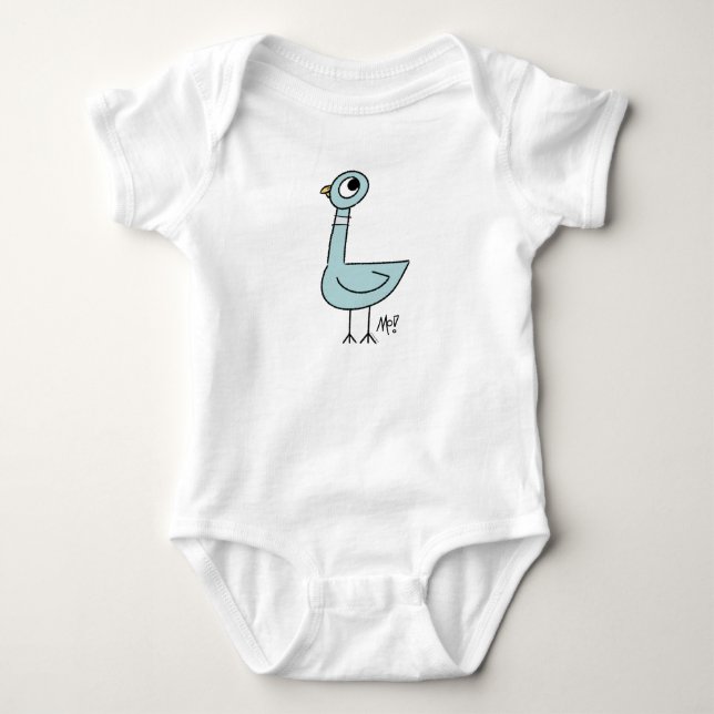 Die Pigeon Classic Baby White Bodysuit Baby Strampler (Vorderseite)