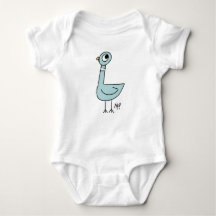 Die Pigeon Classic Baby White Bodysuit