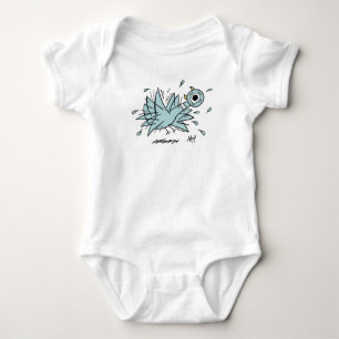 Die Pigeon Freakout Baby White Bodysuit Baby Strampler
