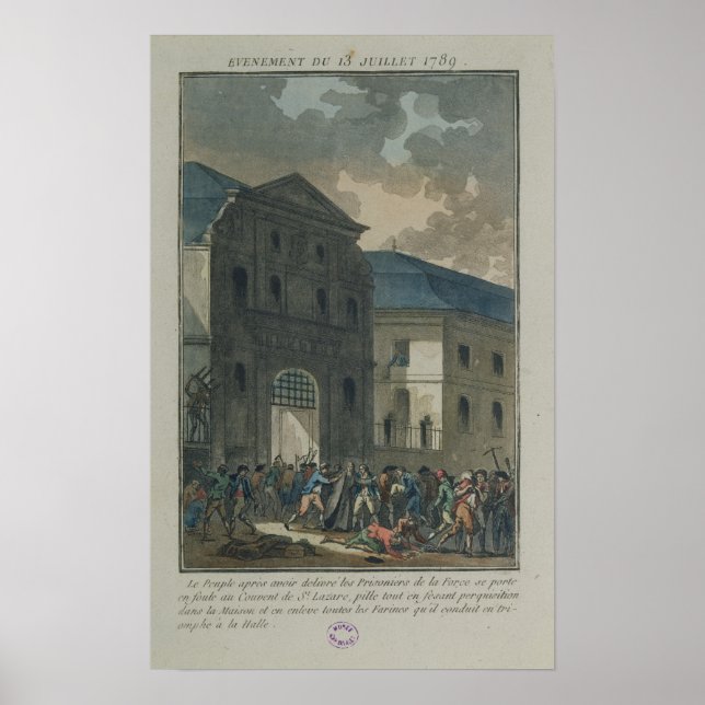 Die Pillage des Klosters Saint-Lazare Poster (Vorne)