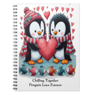 Die Pinguin-Liebe für immer zusammenkühlen Notizblock