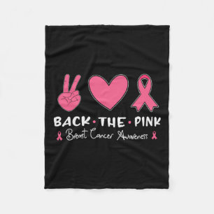 Die Pink Ribbon American Flag Breast Cancer Awaren Fleecedecke