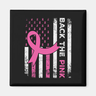 Die Pink Ribbon American Flag Breast Cancer Awaren Magnet