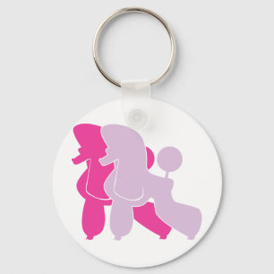 Die pinken Pudel Schlüsselanhänger