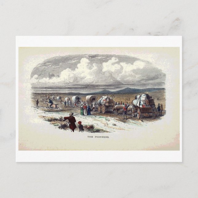 Die Pioniere Vintag drucken Postkarte (Vorderseite)