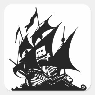 Die Piraten-Bucht Quadratischer Aufkleber