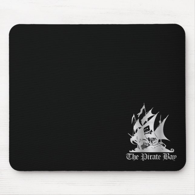 Die Piraten-Bucht-Silber-Logo-Mausunterlage Mousepad (Vorne)