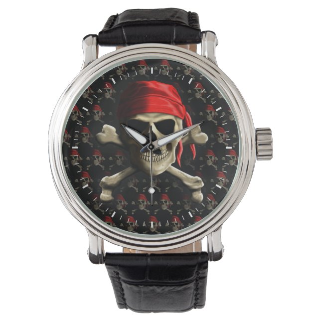 Die Piratenflagge Armbanduhr (Vorderseite)