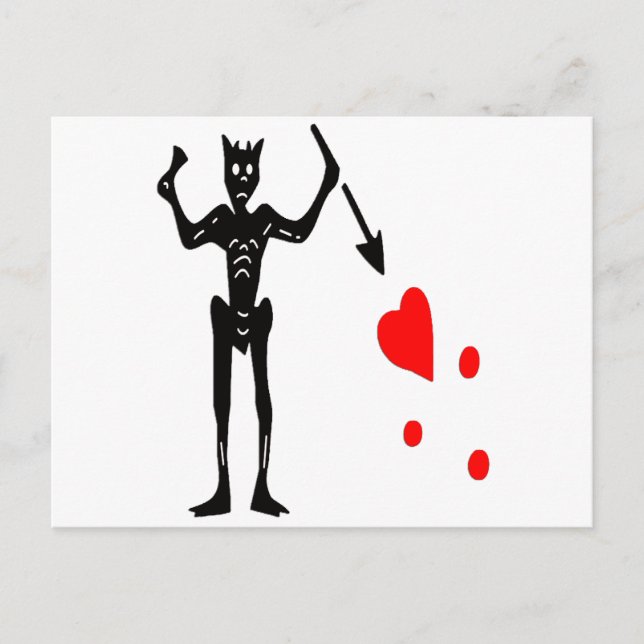 Die Piratenflagge Postkarte (Vorderseite)