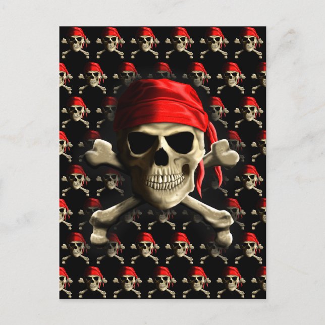 Die Piratenflagge Postkarte (Vorderseite)