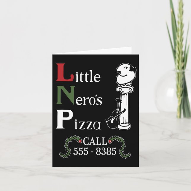 Die Pizza des Kleinen Nero Karte (Vorderseite)
