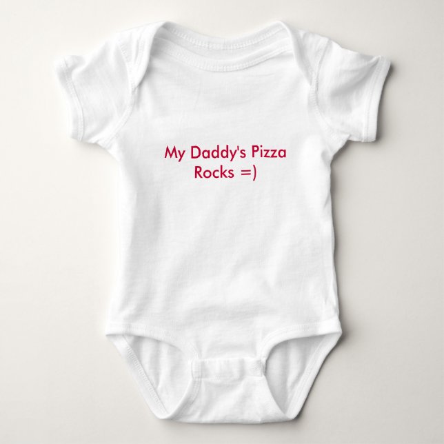 Die Pizza-Felsen meines Vatis =) Baby Strampler (Vorderseite)