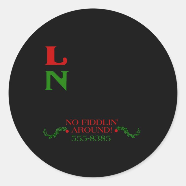 Die Pizza "No Fiddlin" von Little Nero Runder Aufkleber (Vorderseite)