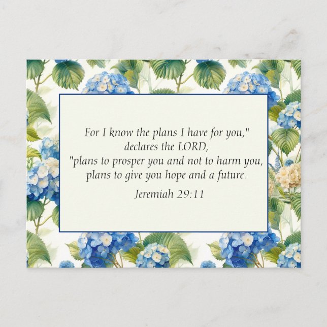 Die Pläne der blauen Christlichen Bibel Postkarte (Vorderseite)