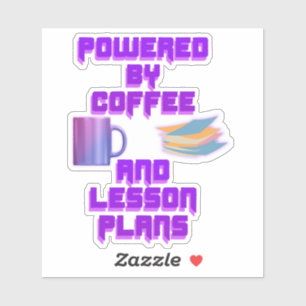 Die Pläne für Kaffee und Lektion Aufkleber