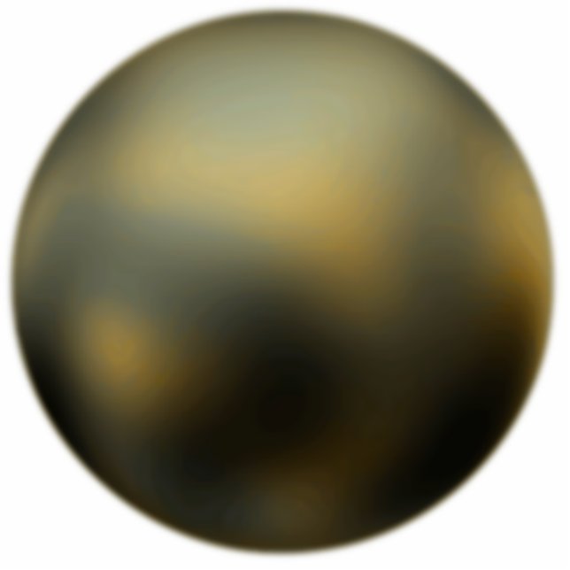 Die Planeten-Pluto-Foto-Skulptur Freistehende Fotoskulptur (Vorne)