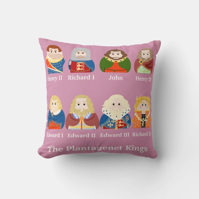 Die Plantagenet-Könige (genannt) Kissen (Vorderseite)