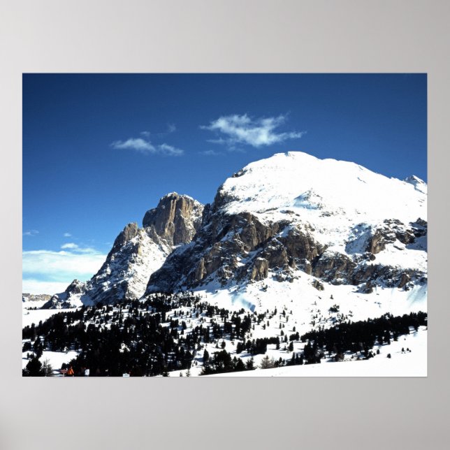 Die Plattkofel und die Langkofel Italien Ferienkar Poster (Vorne)