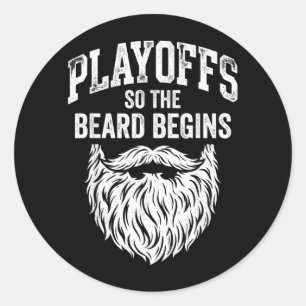 Die Playoffs Der Bart Beginnt Eishockeyliebhaber Runder Aufkleber