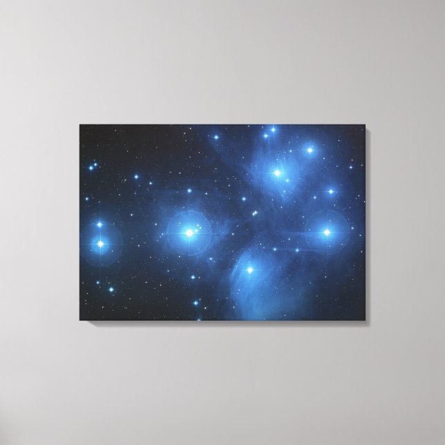 Die Pleiades's Sternhaufen alias Die 7 Schwestern. Leinwanddruck (Vorderseite)