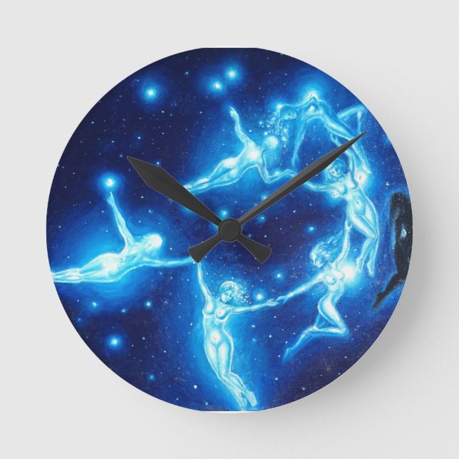 Die Pleiads Runde Wanduhr (Vorderseite)