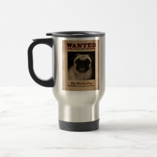 Die Plucky Mops-Reise-Tasse Reisebecher