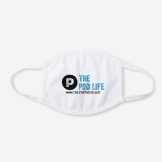 Die PodLife dekorative weiße Baumwollmaske Baumwoll Mund-Nasen-Maske