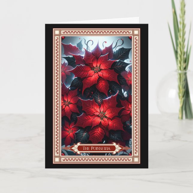 Die Poinsettia-Tarot-Karte Karte (Vorderseite)