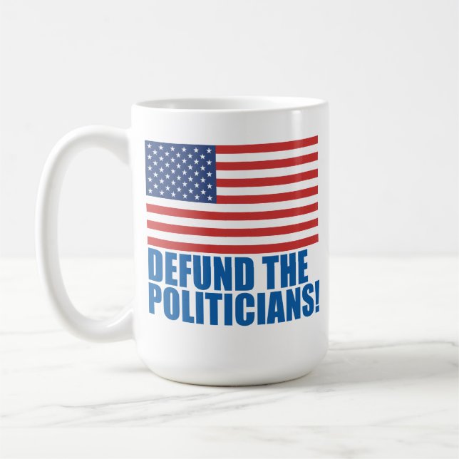 Die Politiker enttäuschen Kaffeetasse (Links)