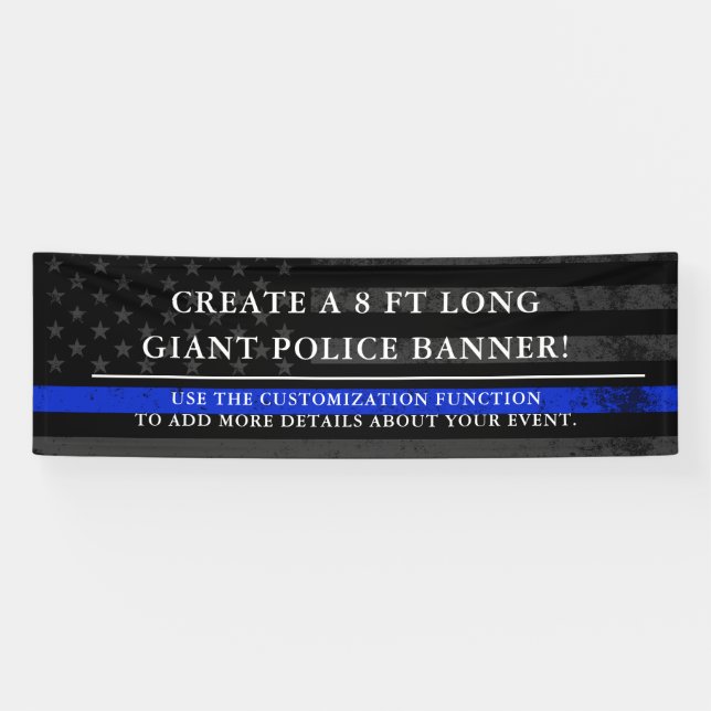 Die Polizei hielt den dunklen Hintergrund der amer Banner (Horizontal)