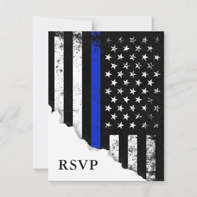 Die Polizei styled die weiße UAWG der amerikanisch RSVP Karte (Vorderseite)