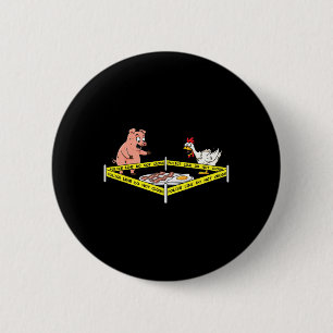 Die Polizei überquert nicht Schweine- und Hühnerfu Button