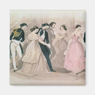 Die Polka-Moden, von Godeys Book Dame Magnet