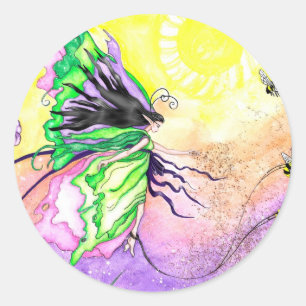 Die Pollinatenprominade Runder Aufkleber