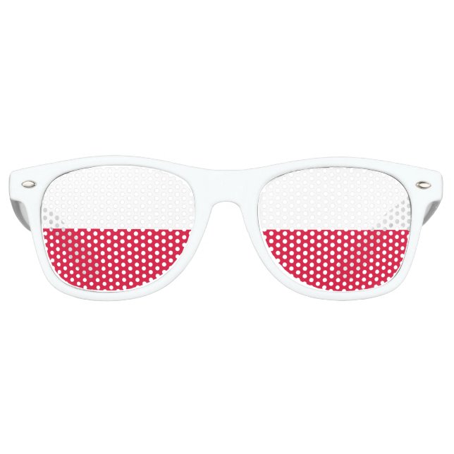 Die polnische Farbe | Flagge Polens Partybrille (Vorderseite)