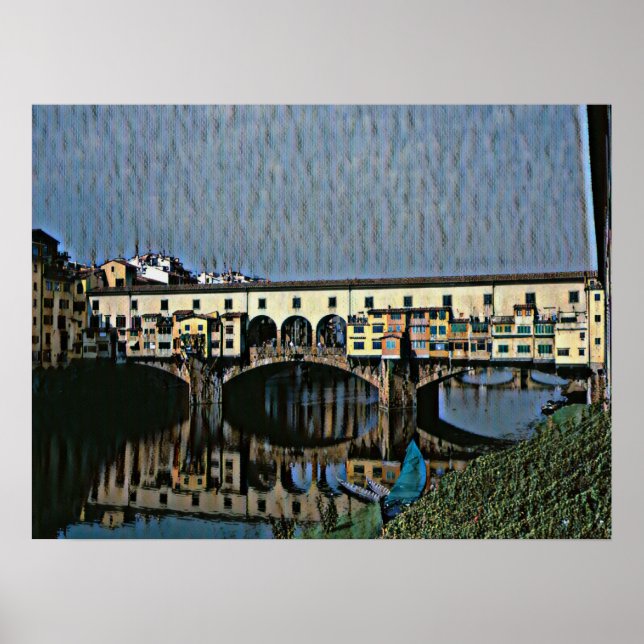 Die Ponte Vecchio Karte Poster (Vorne)