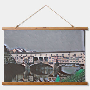 Die Ponte Vecchio Wandteppich Mit Holzrahmen