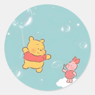Die Pooh-Blasen gewinnen Runder Aufkleber