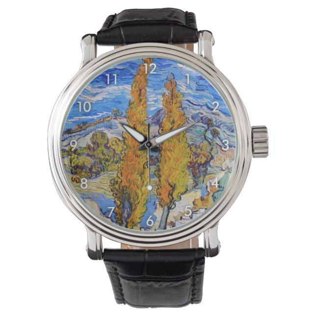 Die Poplars in Saint-Rémy, Van Gogh Armbanduhr (Vorderseite)