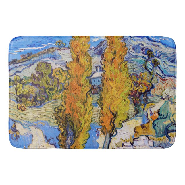 Die Poplars in Saint-Rémy, Van Gogh Badematte (Vorderseite)